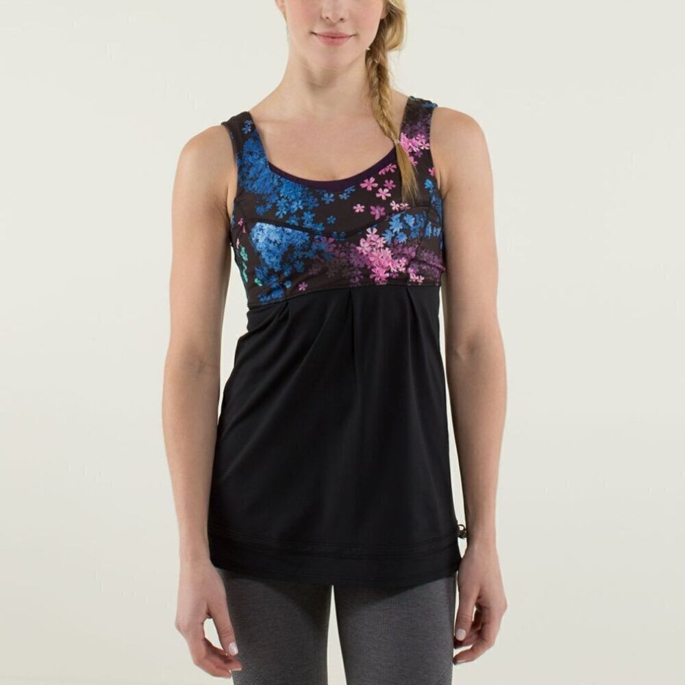 NWT LULULEMON | Tame Me Tank Top Petal Pop Floral | Sz. 4